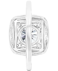 Amethyst (1-1/5 ct. t.w.) & Lab-Grown White Sapphire (1/2 Square Halo Birthstone Ring Sterling Silver (Also Additional Birthstones)