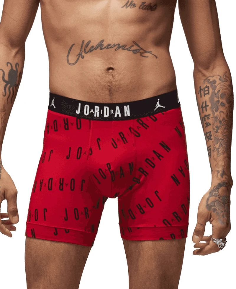 Jordan Men's 2-Pack Cotton Flight Essentials Logo Print Boxer Briefs