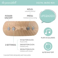 The Peanutshell Wildflower Baby Musical Wooden Crib Mobile