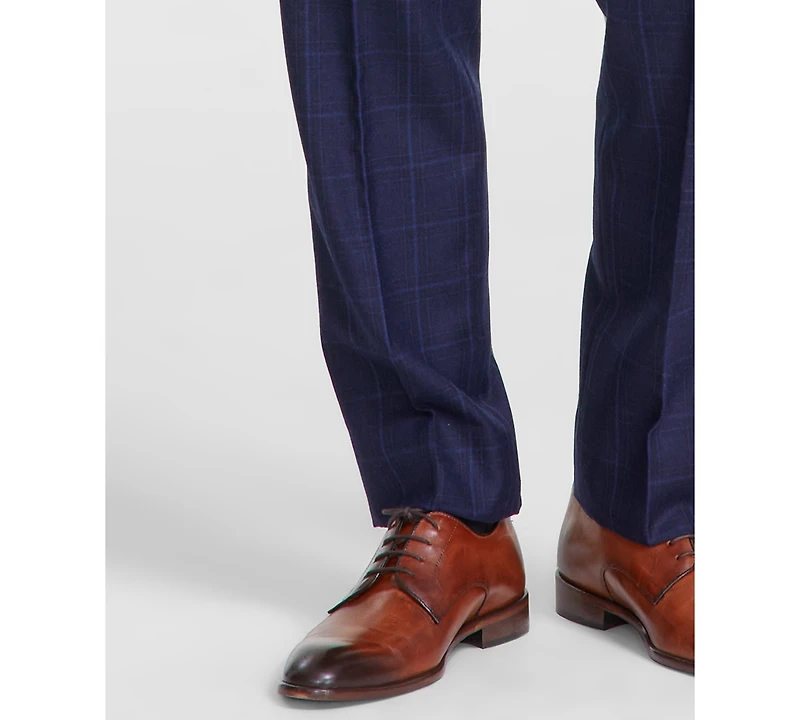 Michael Kors Men's Classic-Fit Wool-Blend Stretch Plaid Suit Separate Pants