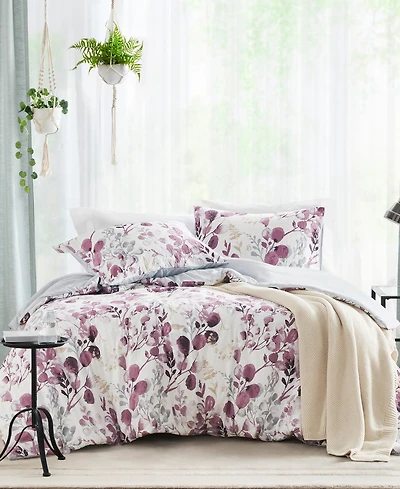510 Design Gabby Reversible Floral Botanical Seersucker 3-Pc. Comforter Set, King/California King