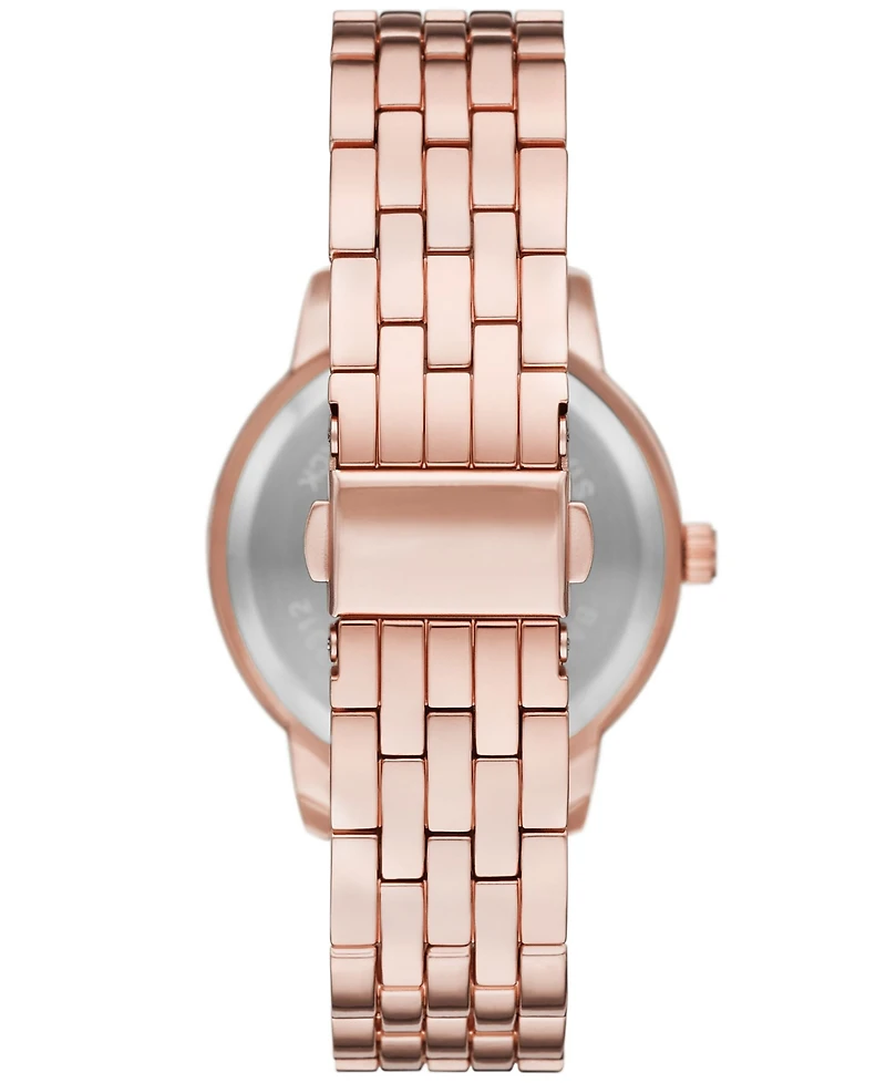 Folio Women's Three Hand Rose Gold-Tone Alloy Watch 35mm Gift Set
