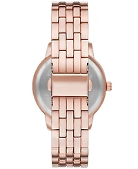 Folio Women's Three Hand Rose Gold-Tone Alloy Watch 35mm Gift Set