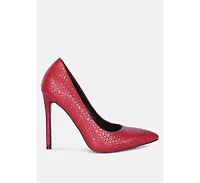 Brinkles Weave Pattern High Heel Pumps