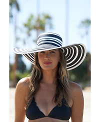 Peter Grimm Drew Extra Wide Brim Striped Hat