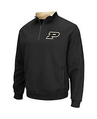 Men's Colosseum Black Purdue Boilermakers Big and Tall Tortugas Quarter-Zip Jacket