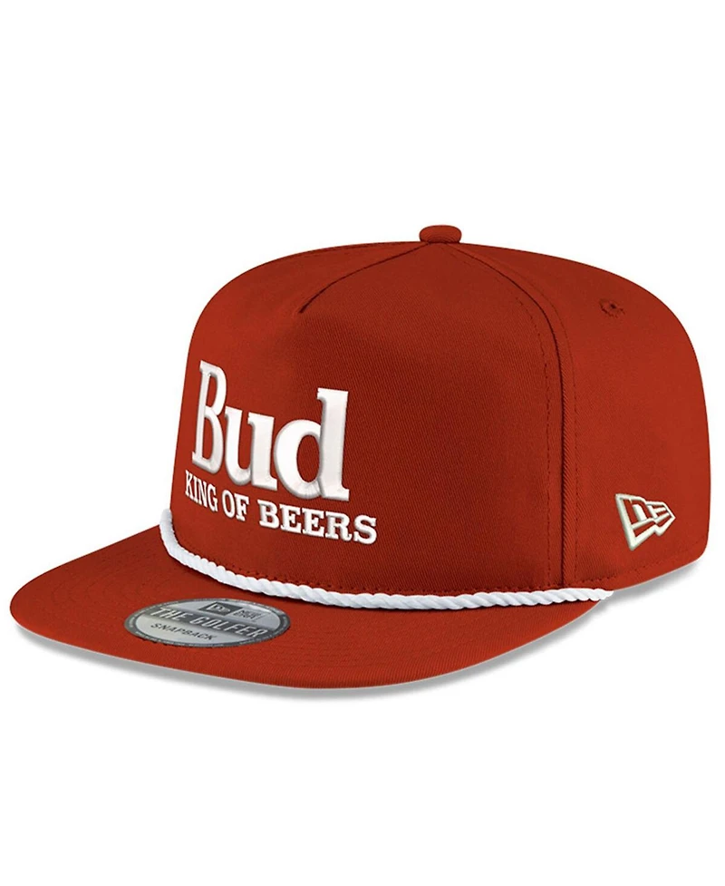 Men's New Era Scarlet Hendrick Motorsports Budweiser Golfer Snapback Adjustable Hat