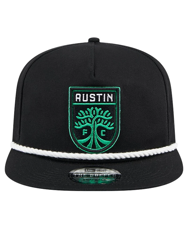 Men's New Era Black Austin Fc The Golfer Kickoff Collection Adjustable Hat