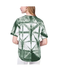Women's G-iii 4Her by Carl Banks Kelly Green Boston Celtics Tournament Raglan Oversized Tie-Dye V-Neck T-shirt