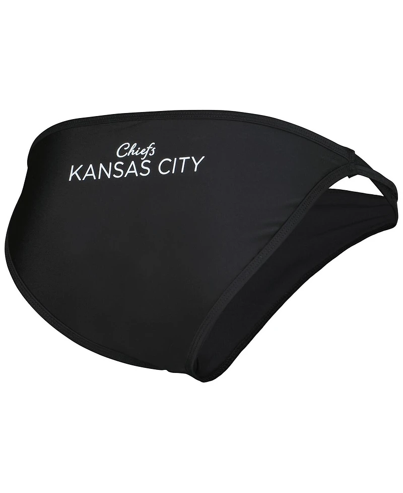 Women's G-iii 4Her by Carl Banks Black Kansas City Chiefs Hall of Fame Bikini Bottom