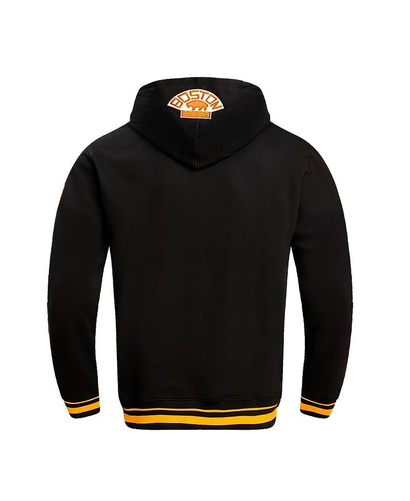 Men's Pro Standard Black Boston Bruins Retro Classic Fleece Pullover Hoodie