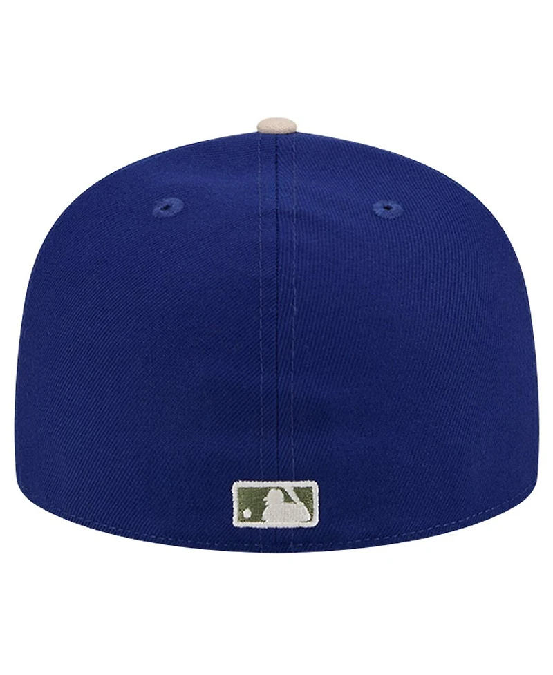 Men's New Era Royal Los Angeles Dodgers Canvas A-Frame 59FIFTY Fitted Hat