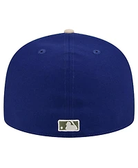 Men's New Era Royal Los Angeles Dodgers Canvas A-Frame 59FIFTY Fitted Hat
