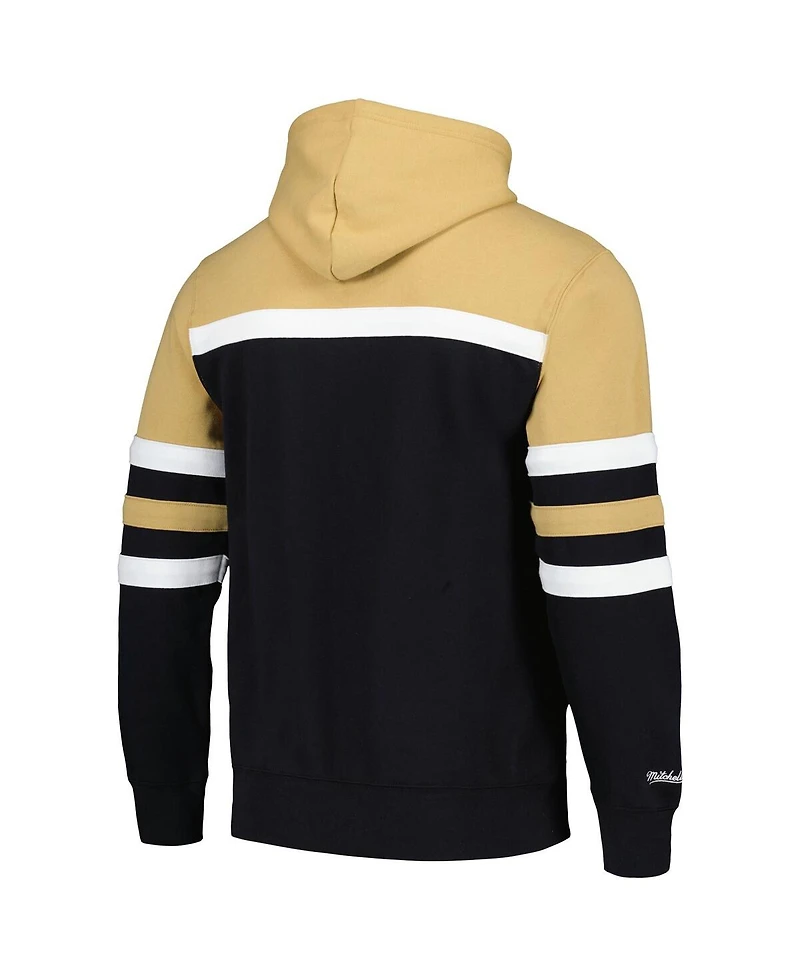 Men's Mitchell & Ness Black, Gold Vegas Golden Knights Head Coach Pullover Hoodie