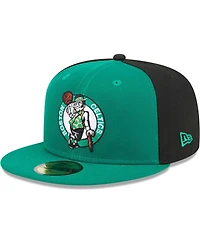 Men's New Era Kelly Green, Black Boston Celtics Gameday Wordmark 59FIFTY Fitted Hat