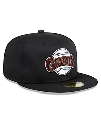 New Era Men's Black San Francisco Giants 2024 Batting Practice 59FIFTY Fitted Hat