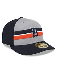 Men's New Era Gray Detroit Tigers 2024 Batting Practice Low Profile 59FIFTY Fitted Hat