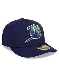 Men's New Era Navy Tampa Bay Rays 2024 Batting Practice Low Profile 59FIFTY Fitted Hat