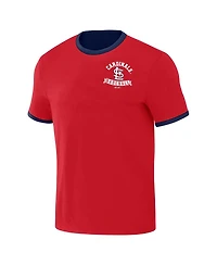 Men's Darius Rucker Collection by Fanatics Red, Navy Distressed St. Louis Cardinals Two-Way Ringer Reversible T-shirt