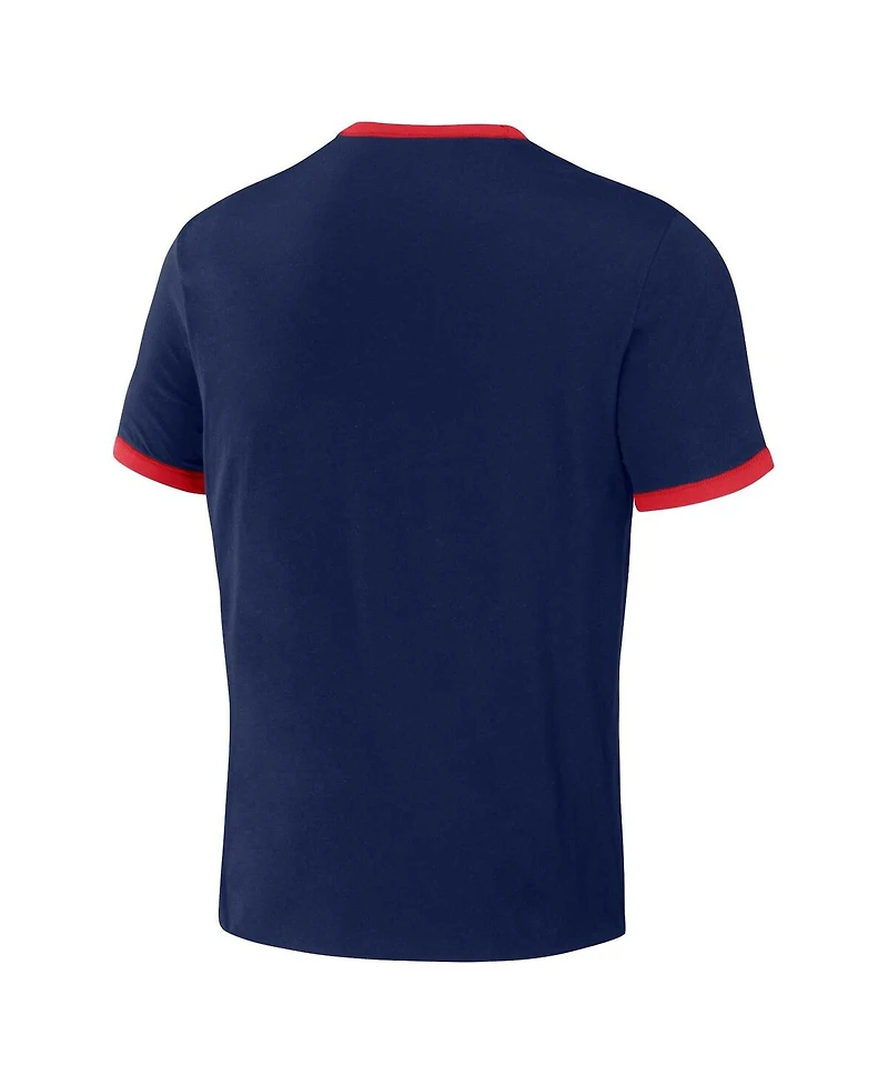 Men's Darius Rucker Collection by Fanatics Red, Navy Distressed St. Louis Cardinals Two-Way Ringer Reversible T-shirt