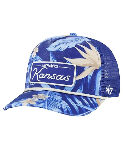 Men's '47 Brand Royal Kansas Jayhawks Tropicalia Hitch Adjustable Hat