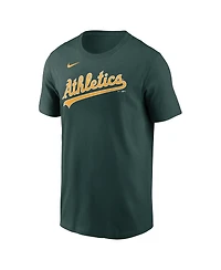 Men's Nike Green Oakland Athletics Fuse Wordmark T-shirt