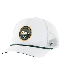 Men's '47 Brand White Oakland Athletics Fairway Trucker Adjustable Hat