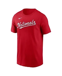 Men's Nike Red Washington Nationals Fuse Wordmark T-shirt