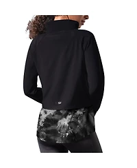 Women's Msx by Michael Strahan Black Las Vegas Raiders Grace Raglan Full-Zip Running Jacket