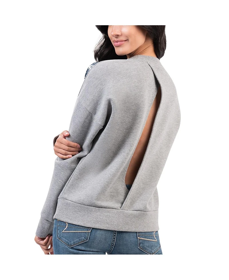 Women's G-iii 4Her by Carl Banks Gray Nashville Predators Penalty Box Pullover Sweatshirt
