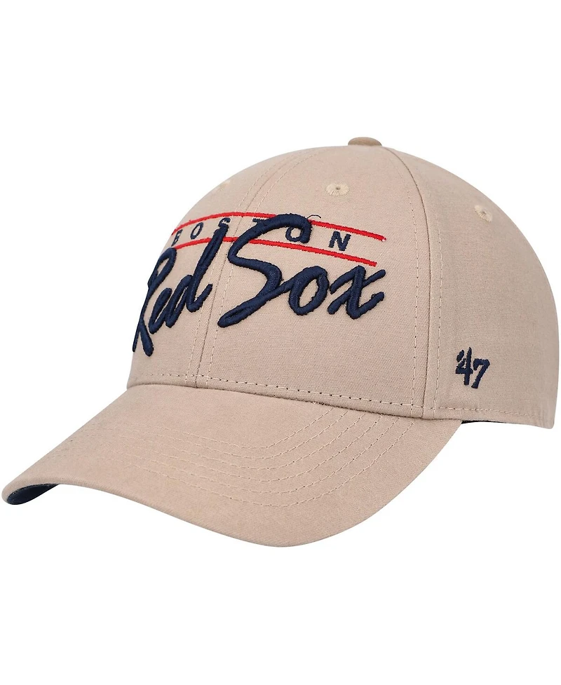 Men's '47 Brand Khaki Boston Red Sox Atwood Mvp Adjustable Hat