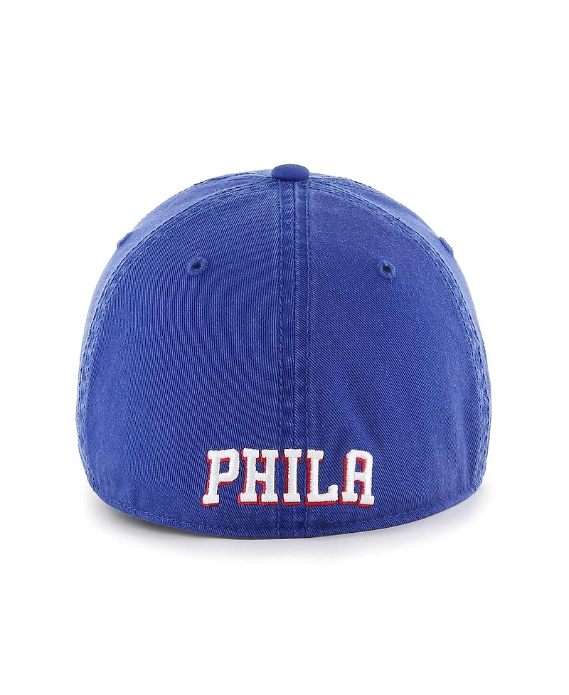 Men's '47 Brand Royal Philadelphia 76ers Classic Franchise Fitted Hat