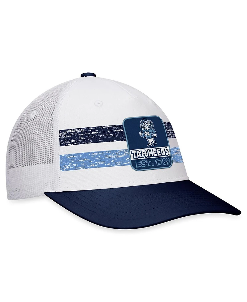 Men's Top of the World White, Navy North Carolina Tar Heels Retro Fade Snapback Hat