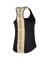 Women's Colosseum Black Distressed Army Black Knights 10 Days Racerback Scoop Neck Tank Top