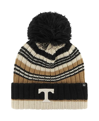 Women's '47 Brand Khaki Tennessee Volunteers Barista Cuffed Knit Hat with Pom