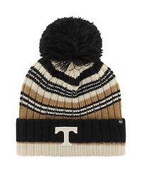 Women's '47 Brand Khaki Tennessee Volunteers Barista Cuffed Knit Hat with Pom