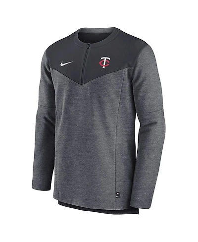 Men's Nike Minnesota Twins Navy Authentic Collection Game Time Performance Half-Zip Top