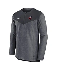 Men's Nike Minnesota Twins Navy Authentic Collection Game Time Performance Half-Zip Top