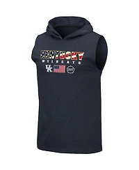 Men's Colosseum Navy Kentucky Wildcats Oht Military-Inspired Appreciation Americana Hoodie Sleeveless T-shirt
