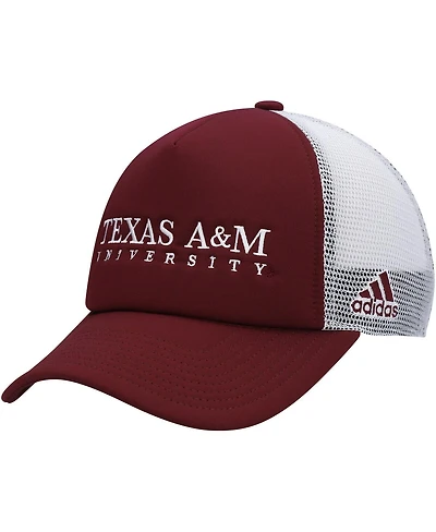 Men's adidas Maroon, White Texas A&M Aggies Foam Trucker Snapback Hat