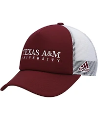 Men's adidas Maroon, White Texas A&M Aggies Foam Trucker Snapback Hat