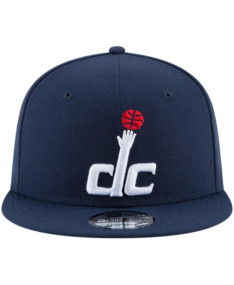 Men's New Era Navy Washington Wizards Official Team Color 9FIFTY Snapback Hat