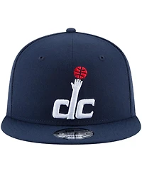 Men's New Era Navy Washington Wizards Official Team Color 9FIFTY Snapback Hat