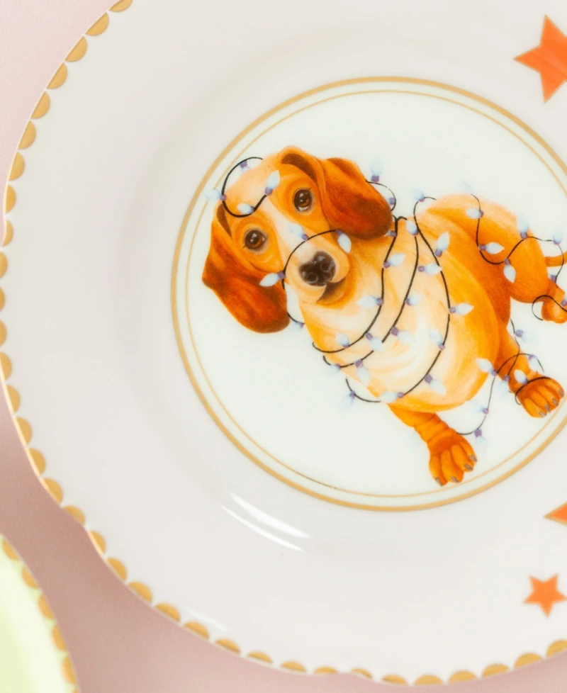 Yvonne Ellen Squirrel, Doggie, Mousey, Polar Bear Tea Plates, Set of 4