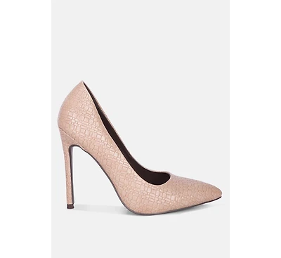 Brinkles Weave Pattern High Heel Pumps