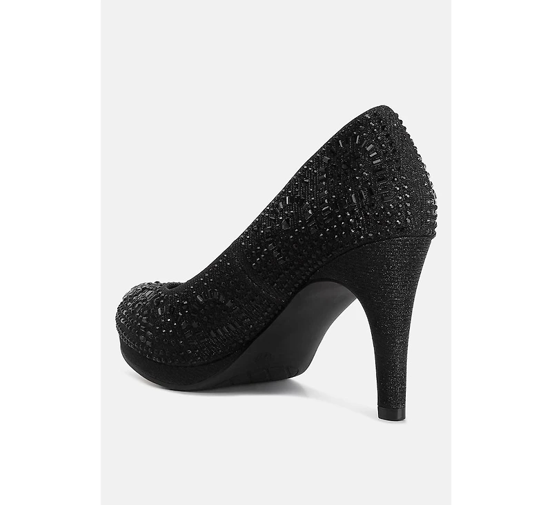 jolly exquisite rhinestone-embellished stiletto pumps