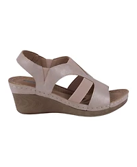 Gc Shoes Women's Banks Cut Out Slingback Wedge Sandals