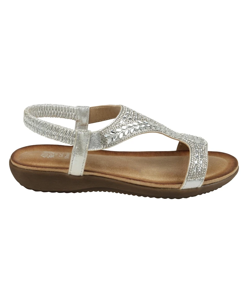 Gc Shoes Women's Wynn Embellished Flat Sandals