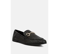 jiro horsebit detail flat loafers