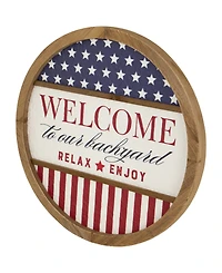 Northlight Welcome to our Backyard Americana Framed Wall Sign, 11.75"
